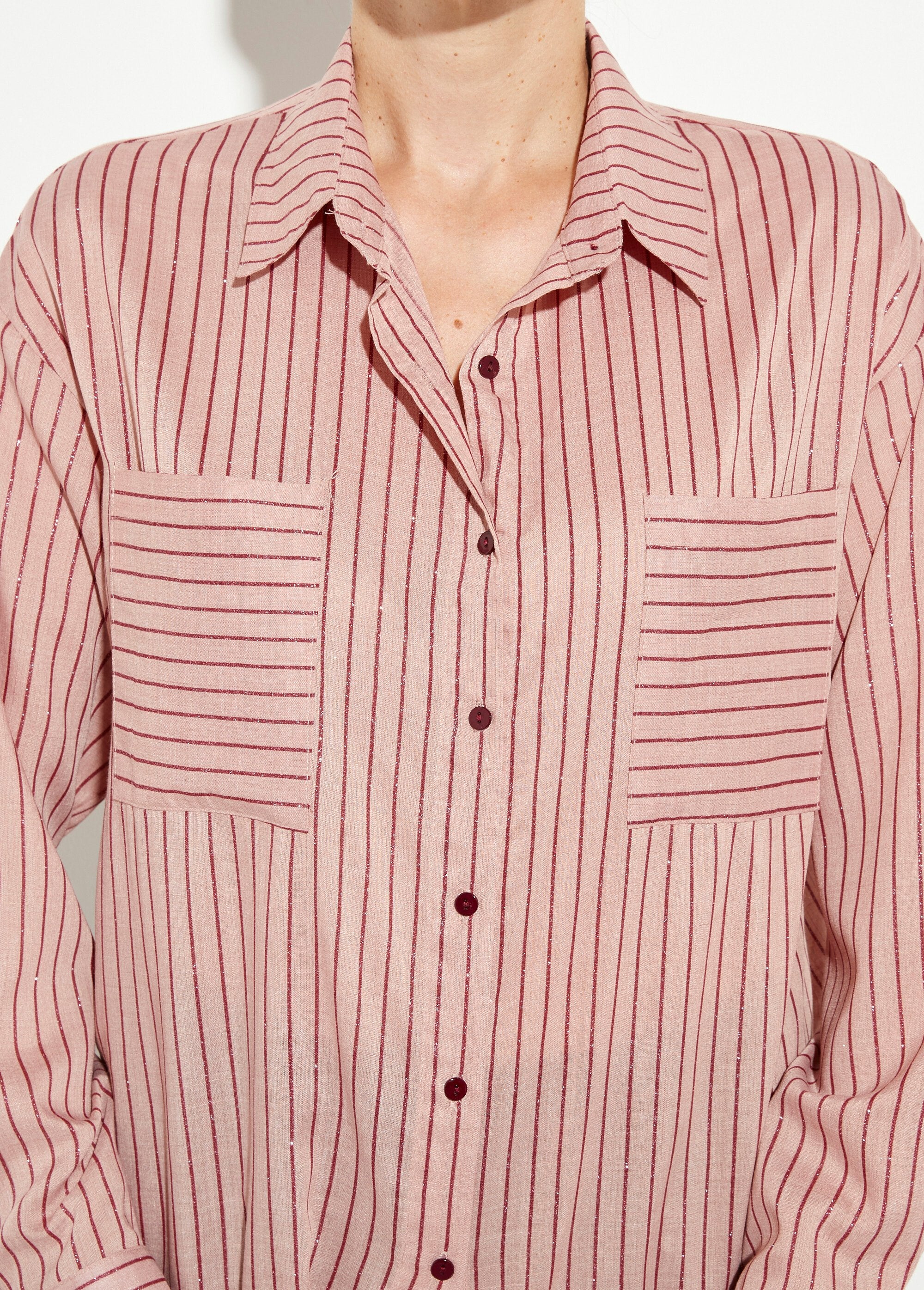 Sequined_striped_blouse,_fine_veil_Pink_and_burgundy_DE2_slim