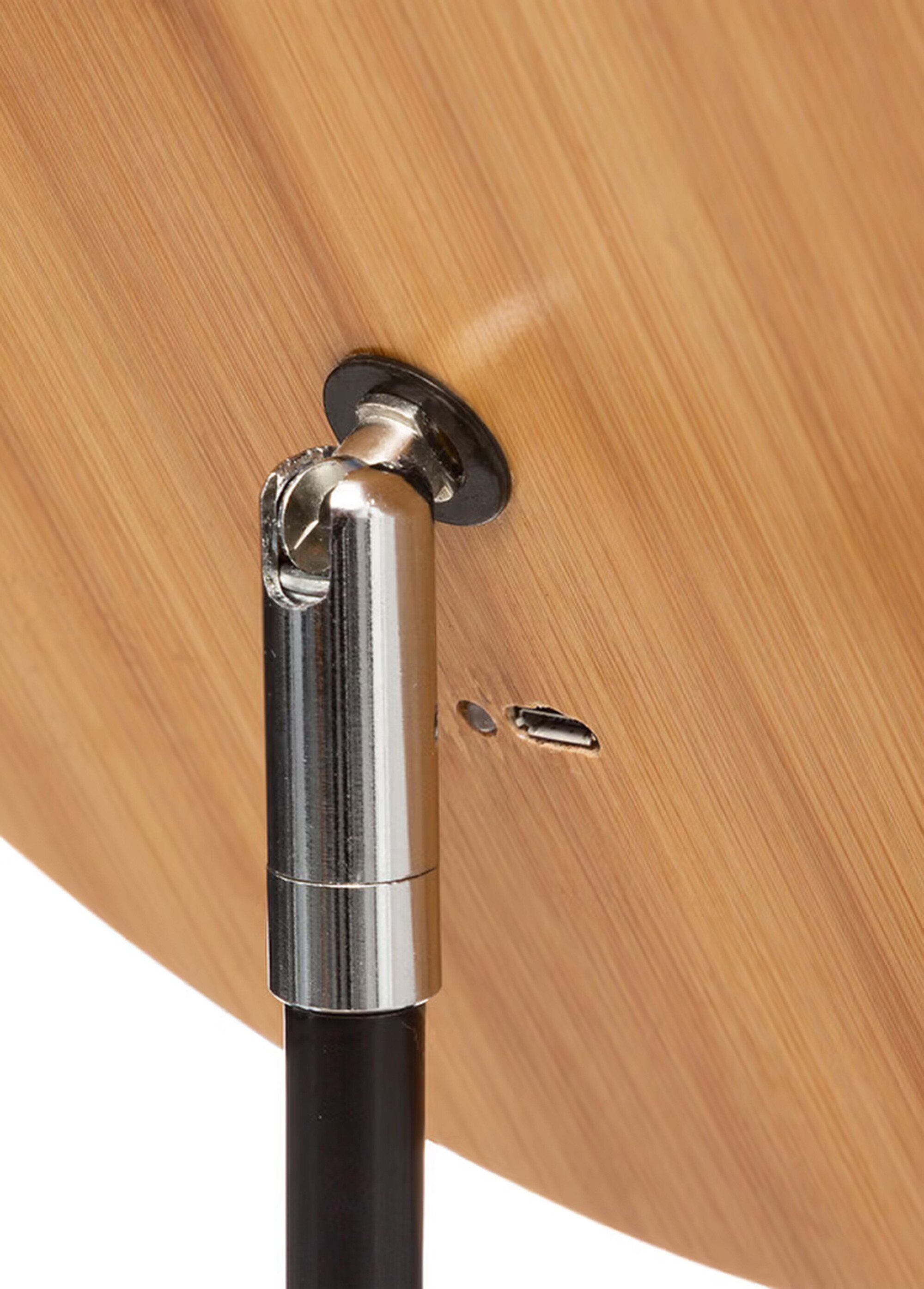 Bamboo_LED_mirror,_swiveling_on_a_stand_Bamboo_and_black_DE1_slim