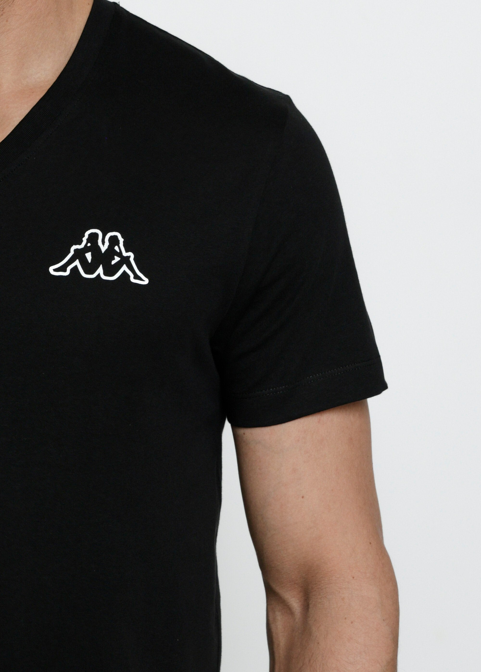 Matching_short-sleeved_V-neck_T-shirt_Black_DE1_slim