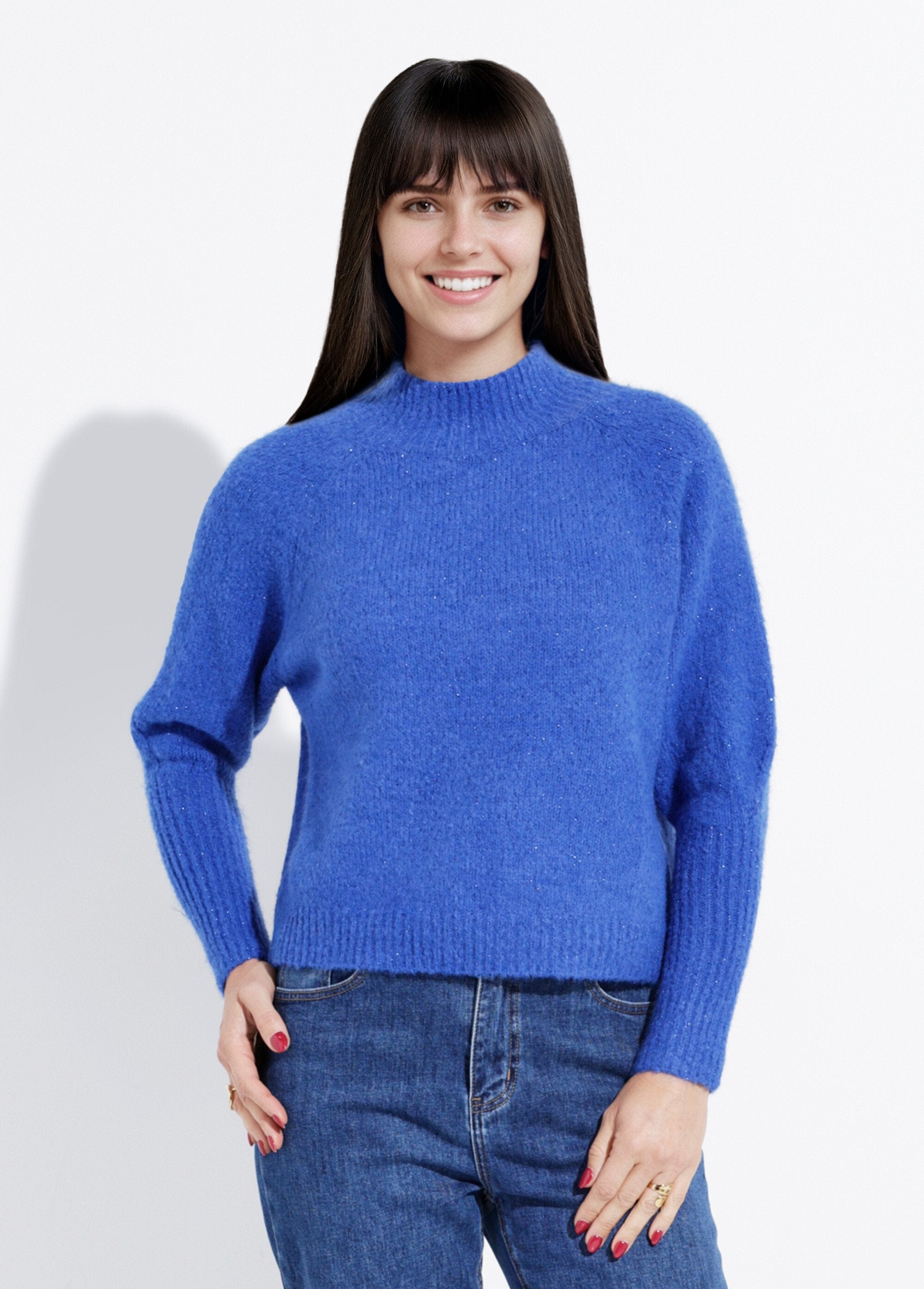 Shiny_knit_high_neck_sweater_Royal_blue_FA1_slim