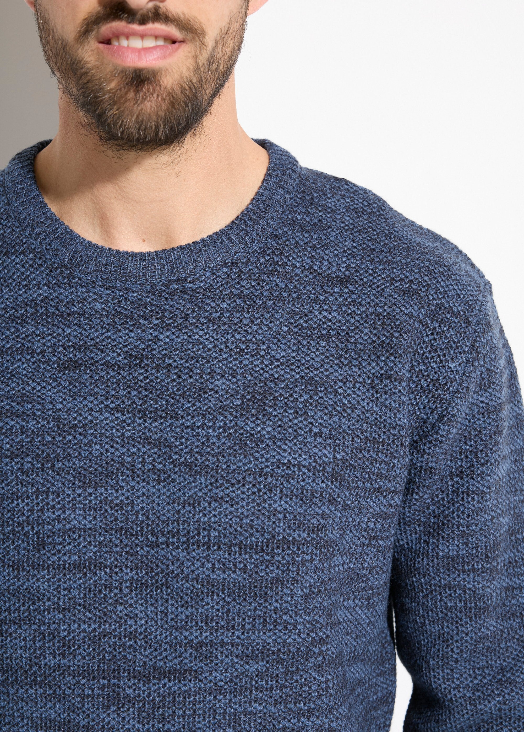 Long-sleeved_wool_marl_knit_round_neck_sweater_Blue_DE1_slim