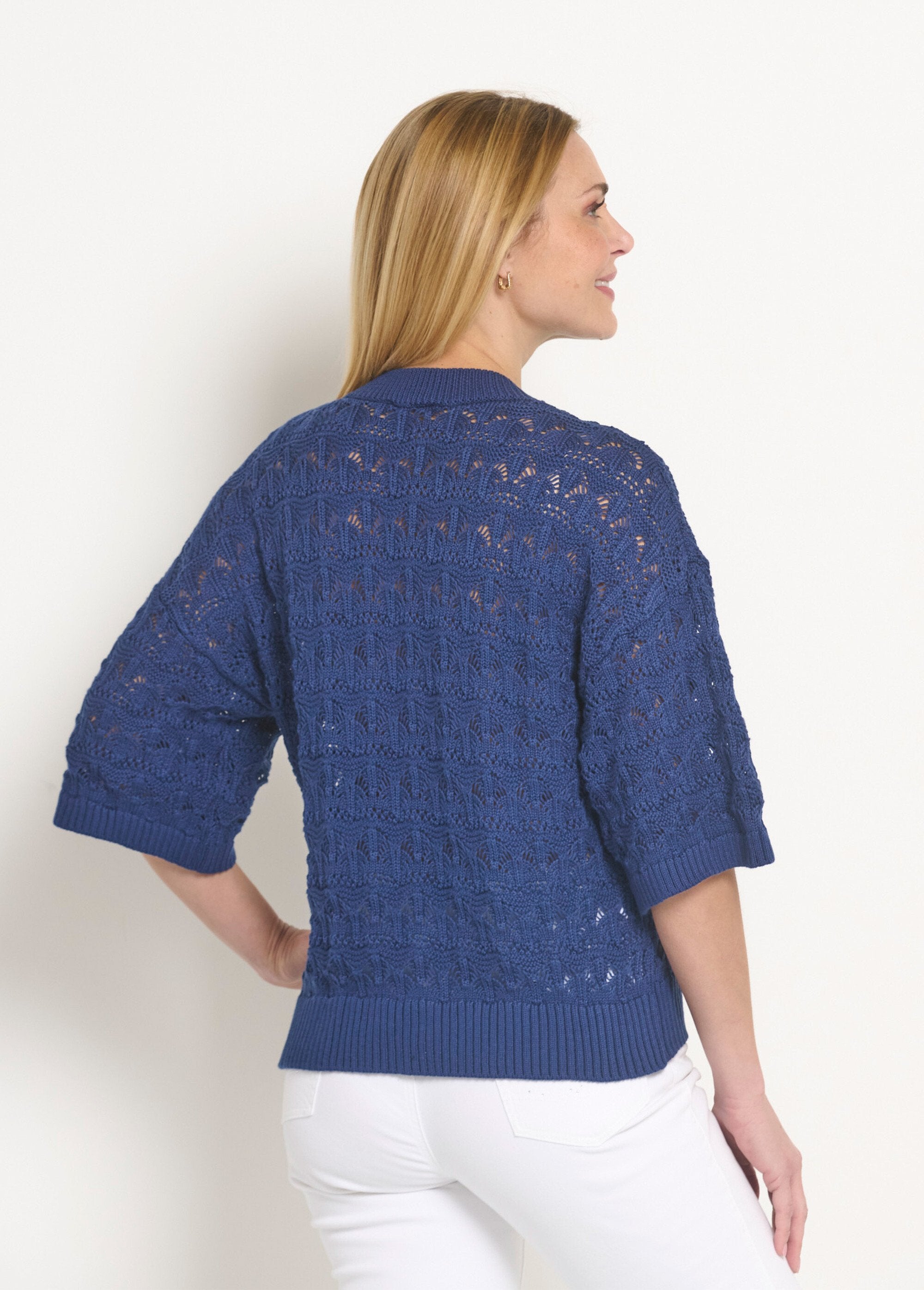 Short-sleeved_openwork_knit_sweater_Indigo_DO1_slim