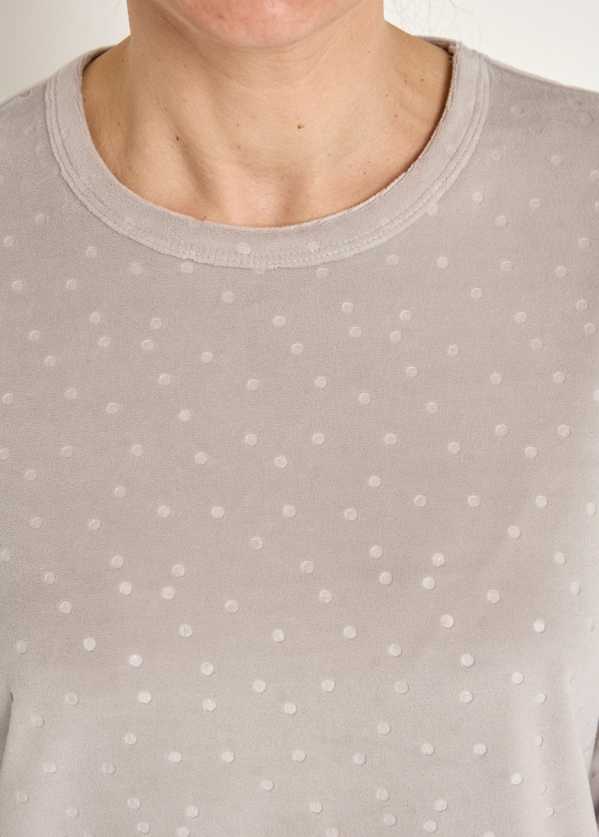 Pyjama_pants_round_neck_velvet_embossed_polka_dots_Gray_DE2_slim
