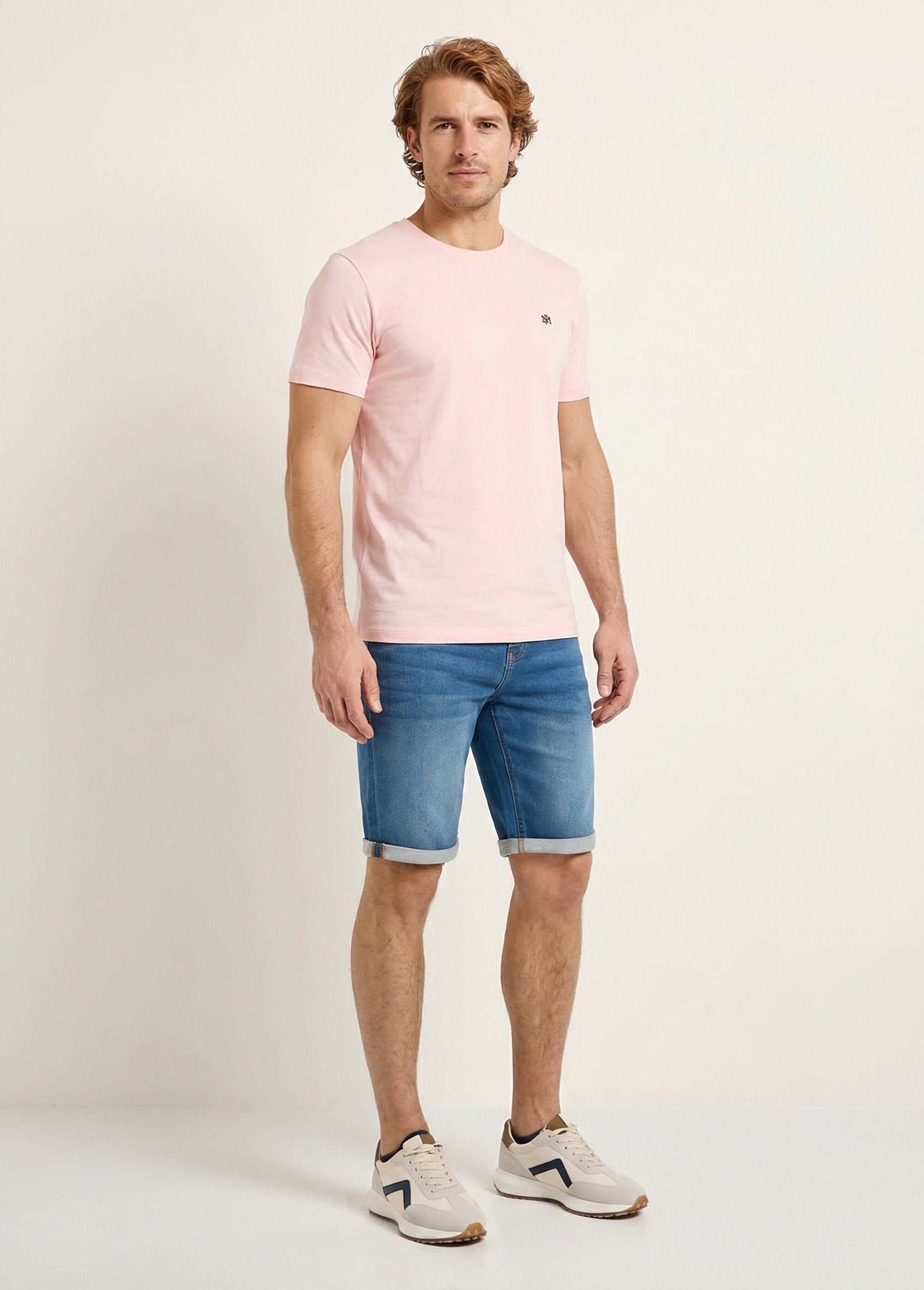 Embroidered_crew_neck_short_sleeve_T-shirt_Light_pink_SF1_slim