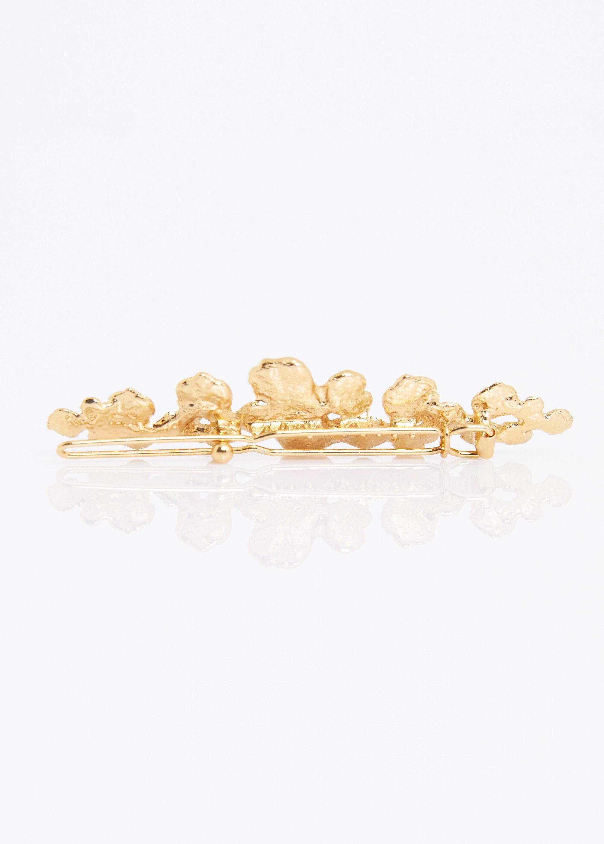 Barrette_en_acier_inoxydable,_nénuphars_Dore_DE1_slim