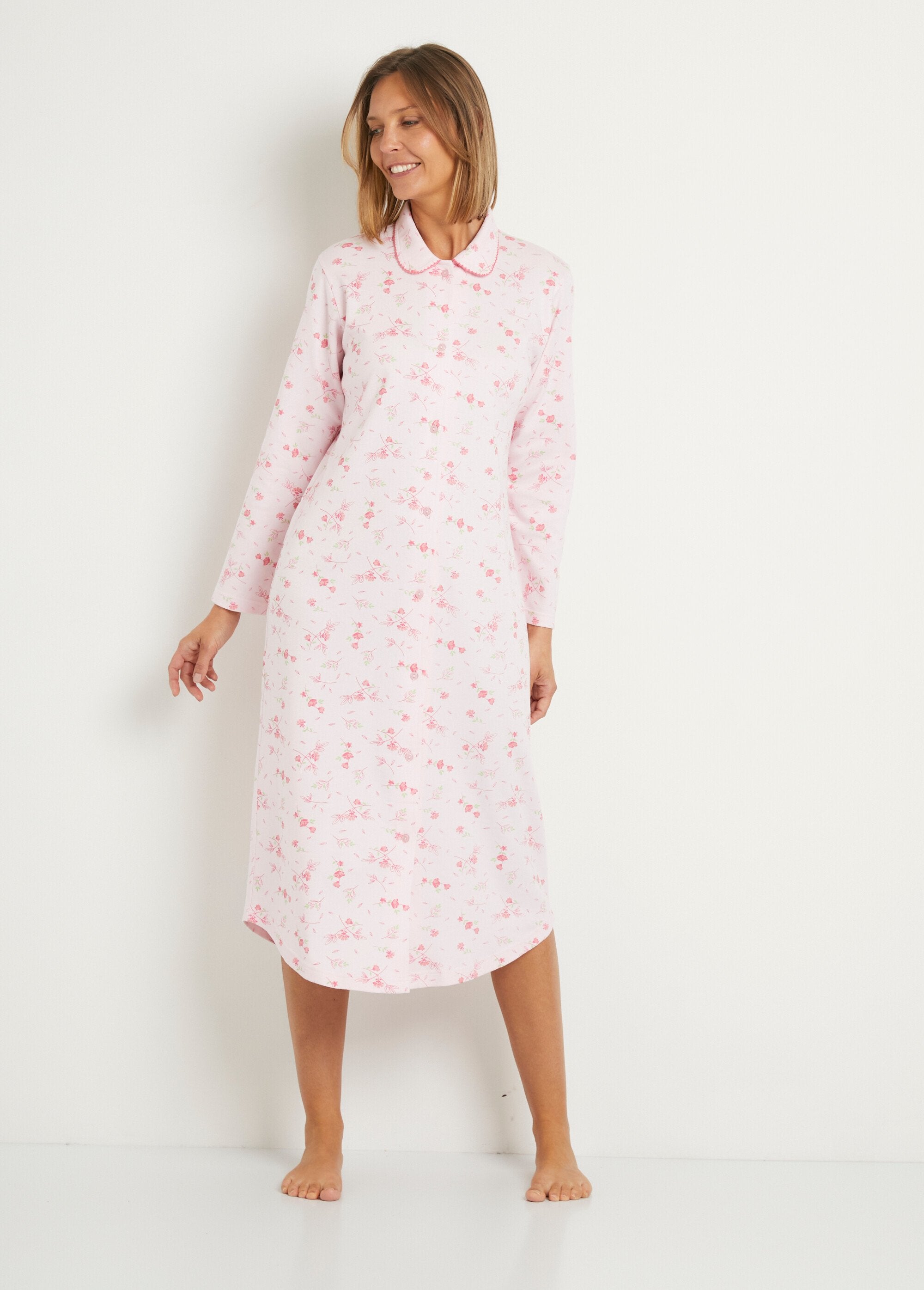 Long_buttoned_nightgown_in_floral_interlock_cotton_Pink_print_FA1_slim