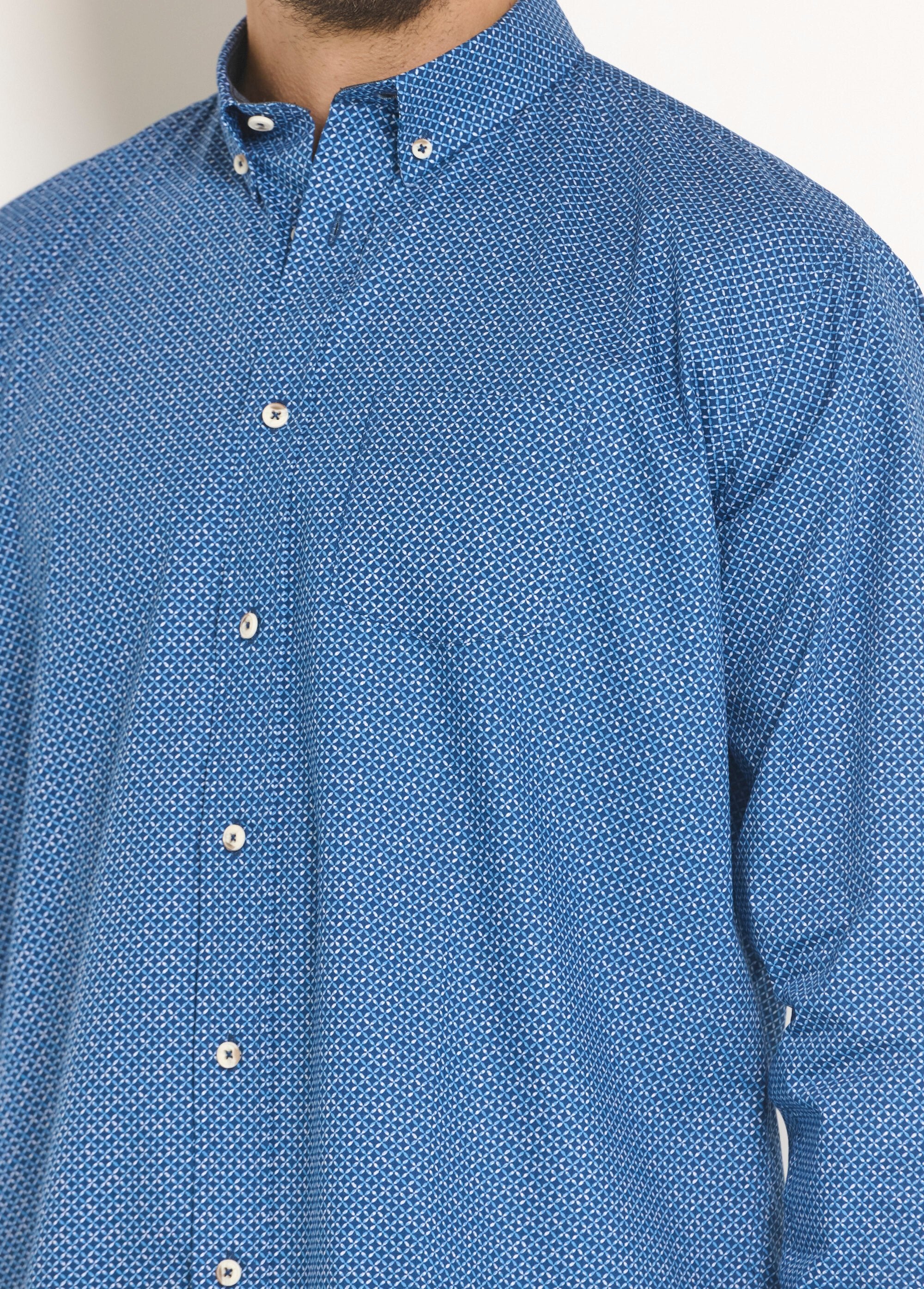 Long_sleeve_cotton_fancy_shirt_Blue_DE2_slim