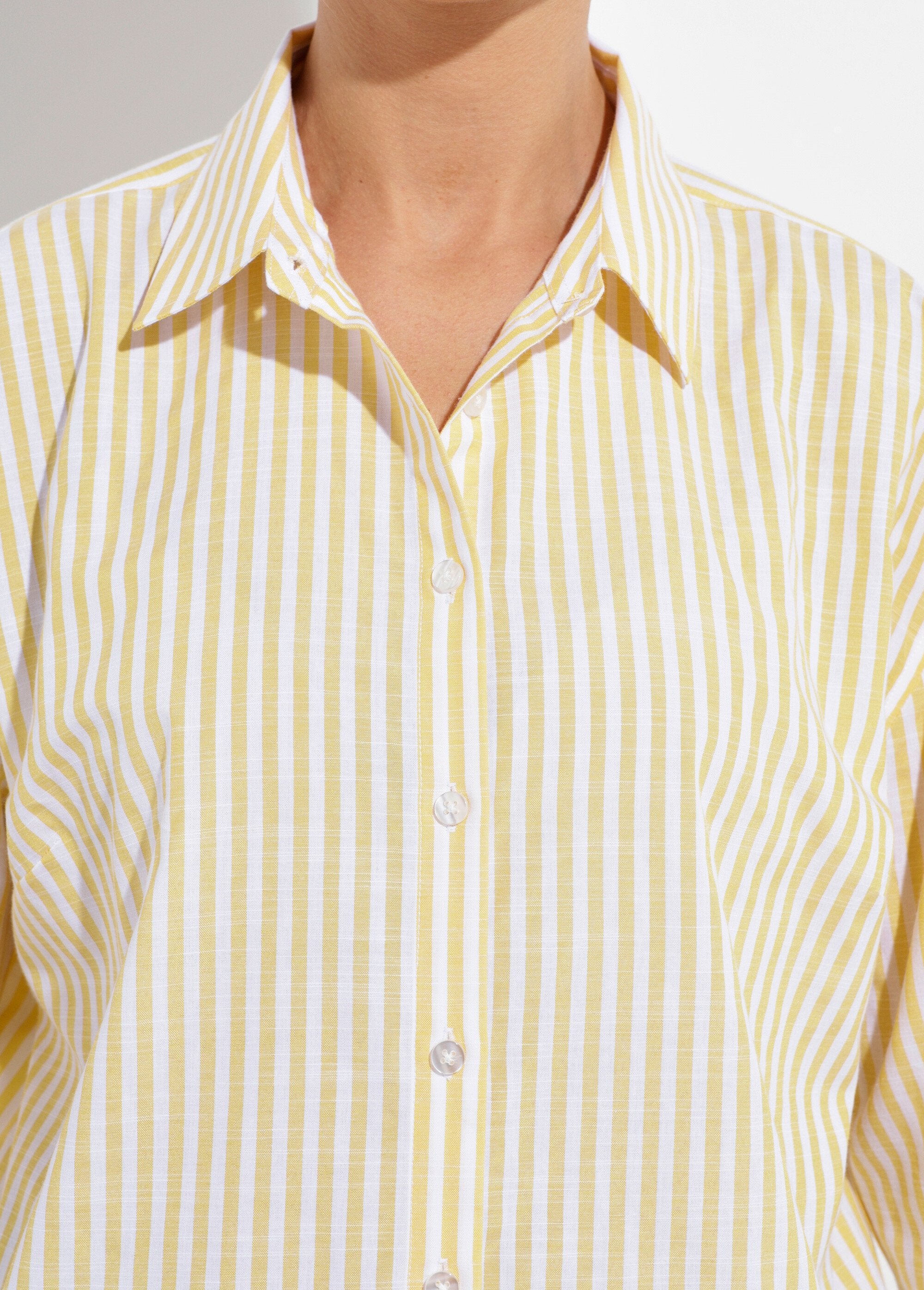 Striped_button-front_blouse_with_dyed_yarn_and_long_sleeves_Yellow_and_white_DE1_slim
