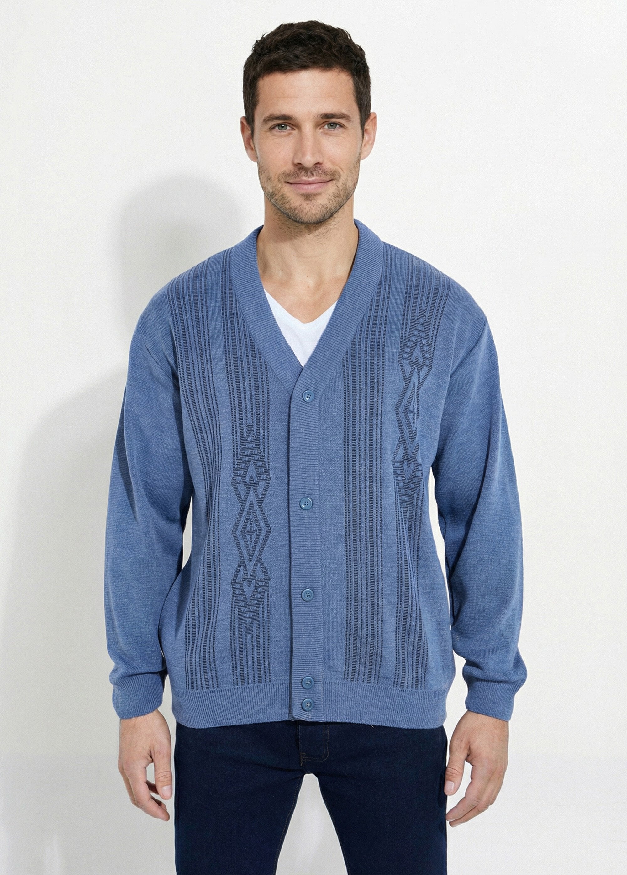 Long_sleeve_buttoned_V-neck_wool_cardigan_China_blue_FA1_slim