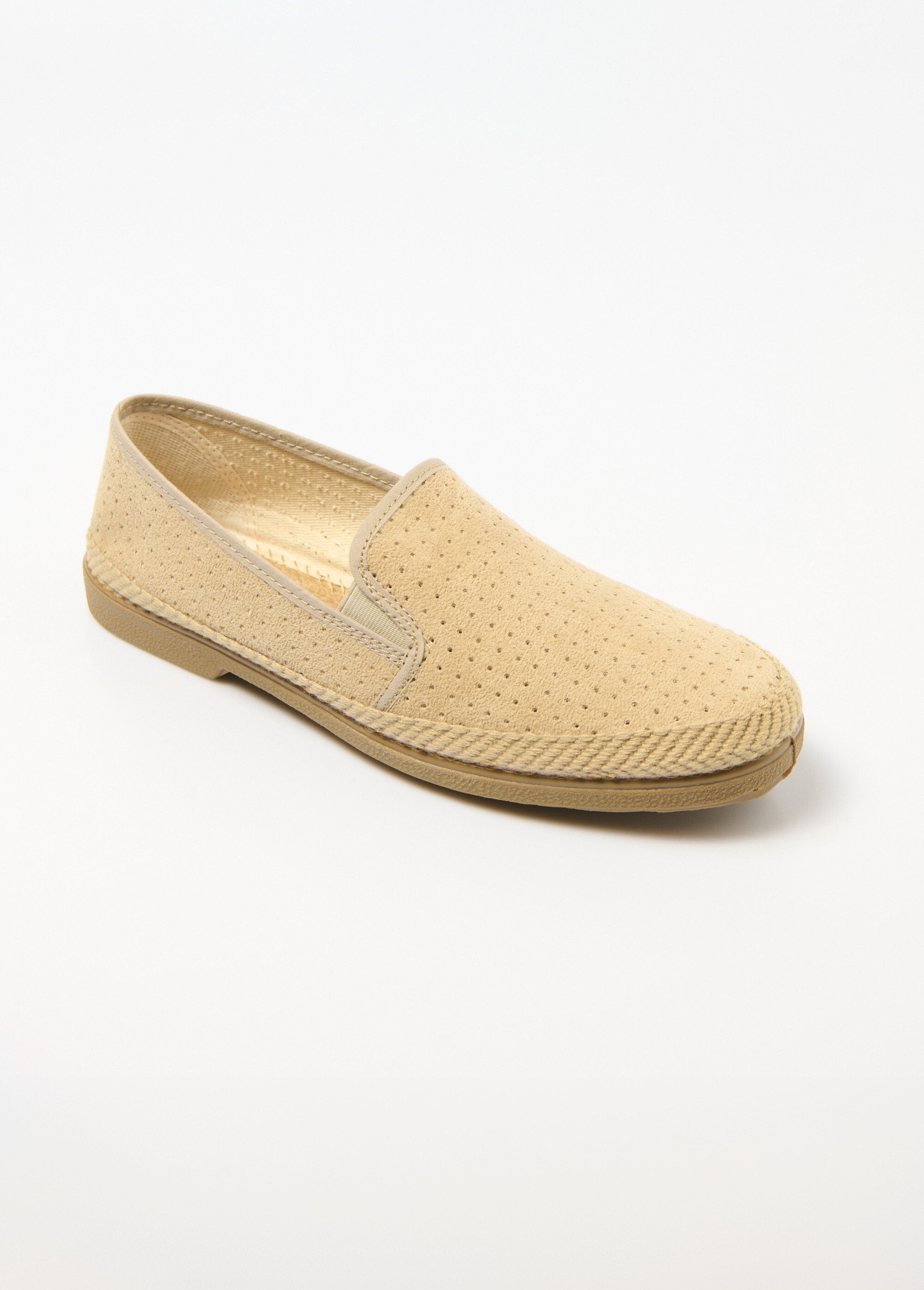 Elasticated_perforated_canvas_loafers_Beige_FA1_slim