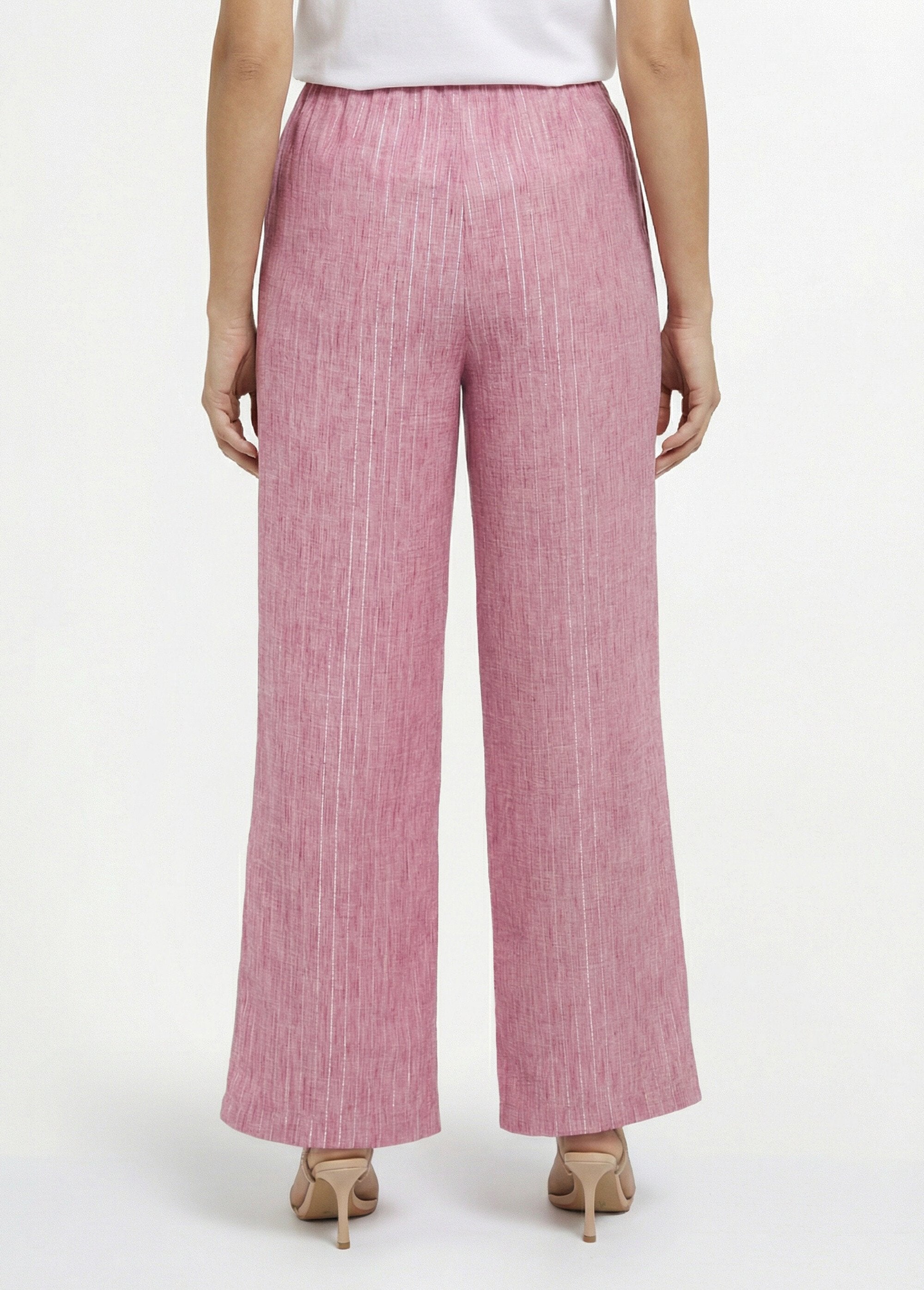 Pantalon_tailleur_rayé_aspect_irrégulier_Framboise_DO1_slim
