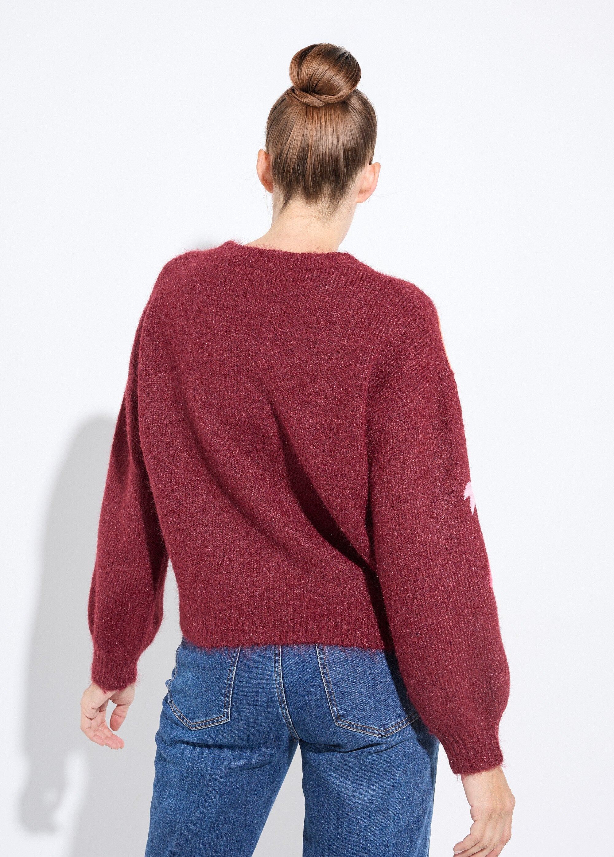 Pull_chaud_laine_broderies_fluo_palmiers_Bordeaux_DO1_slim