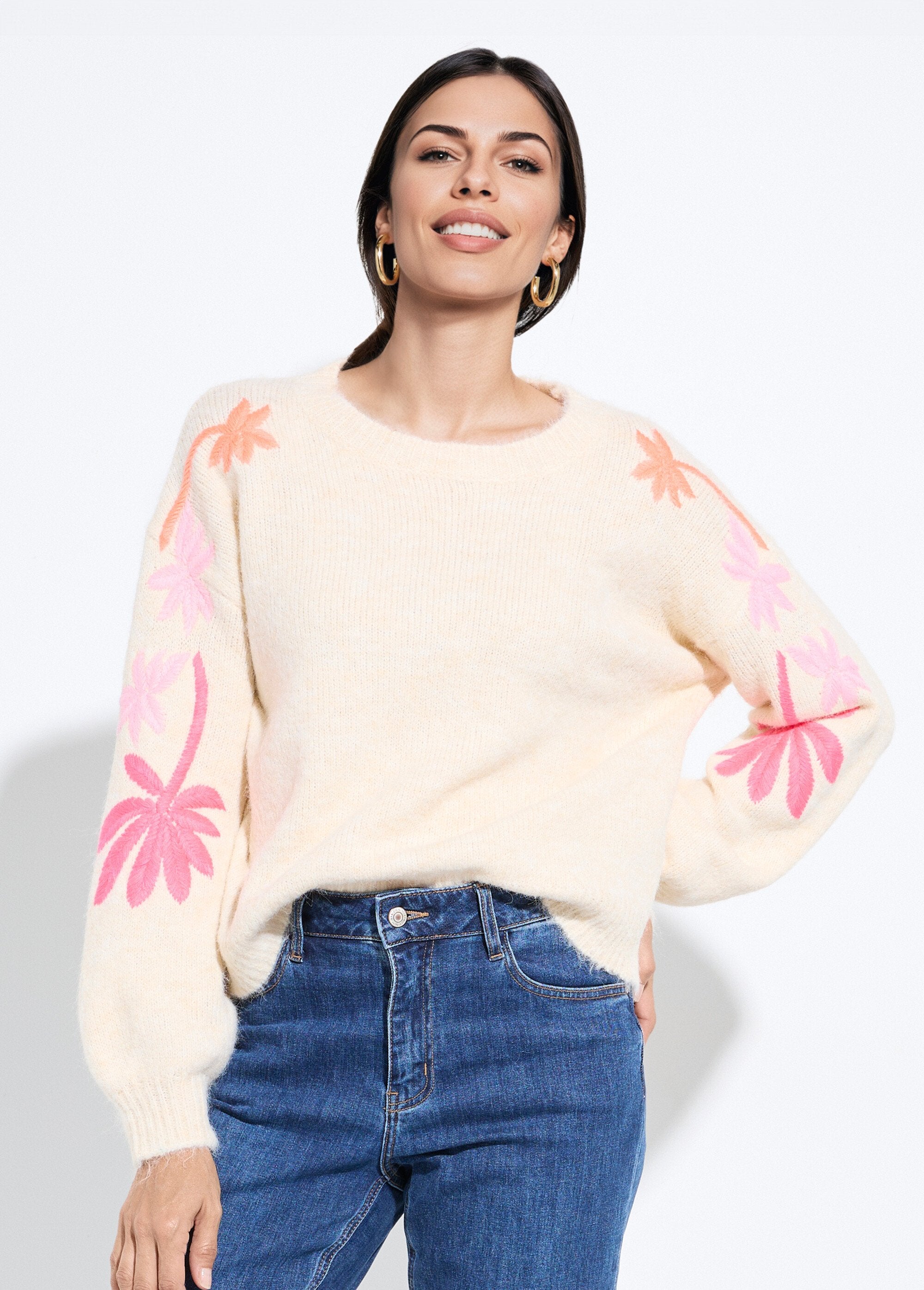 Pull_chaud_laine_broderies_fluo_palmiers_Ecru_FA1_slim