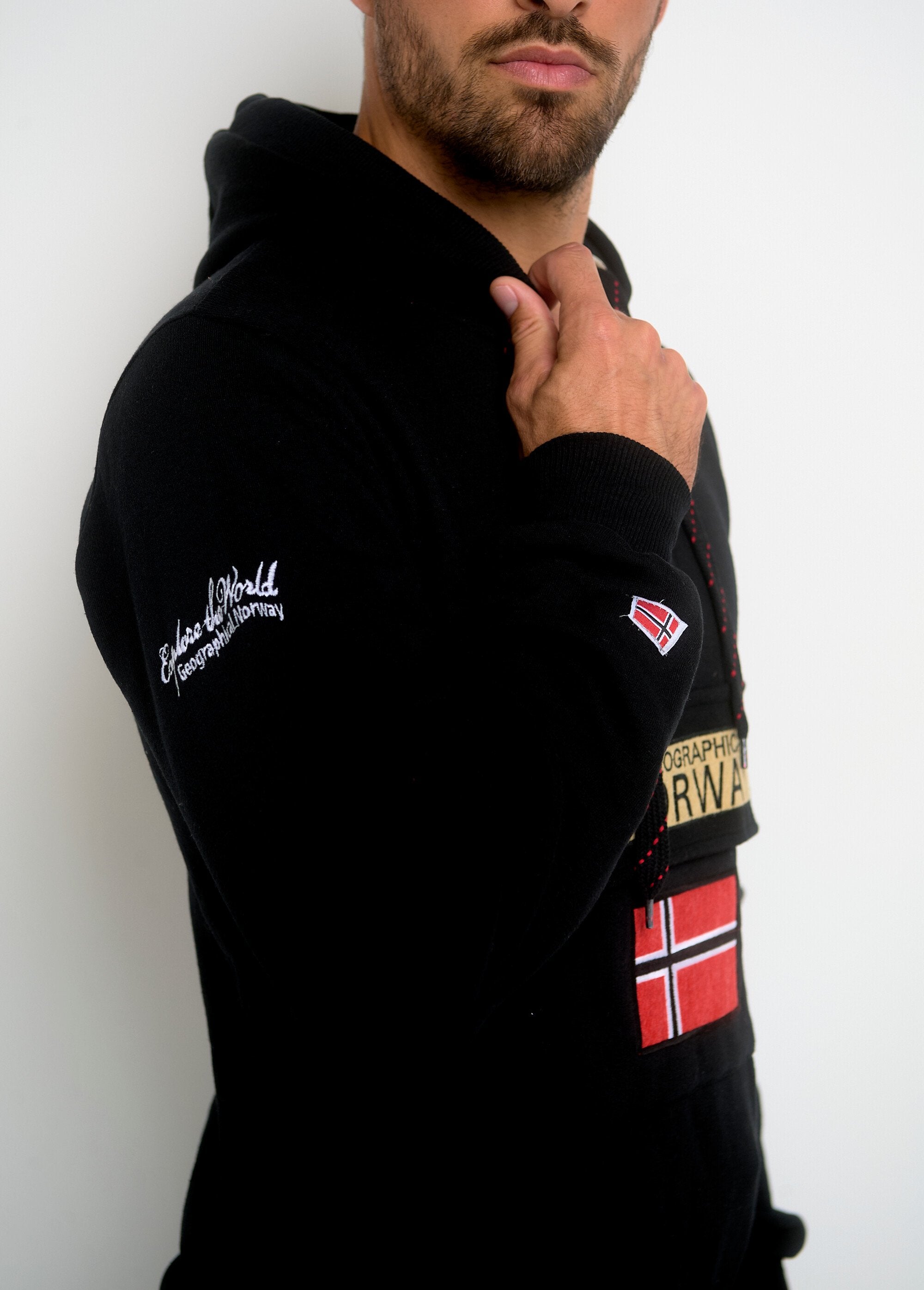 Long_sleeve_half_zip_hoodie_Black_DR1_slim