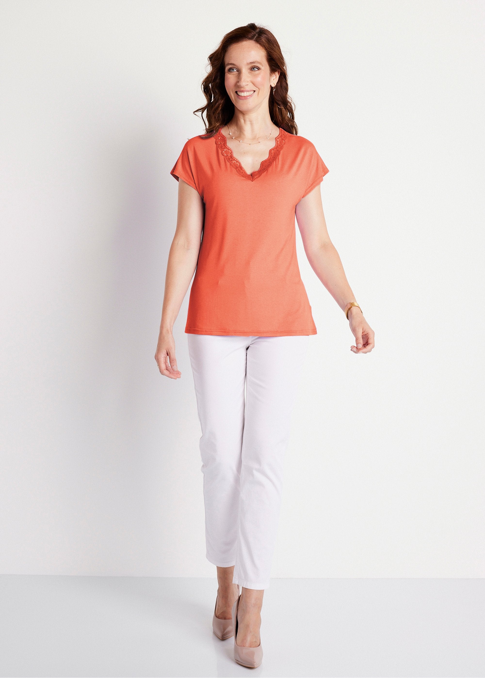 Short_stretch_lace_t-shirt_Coral_SF1_slim