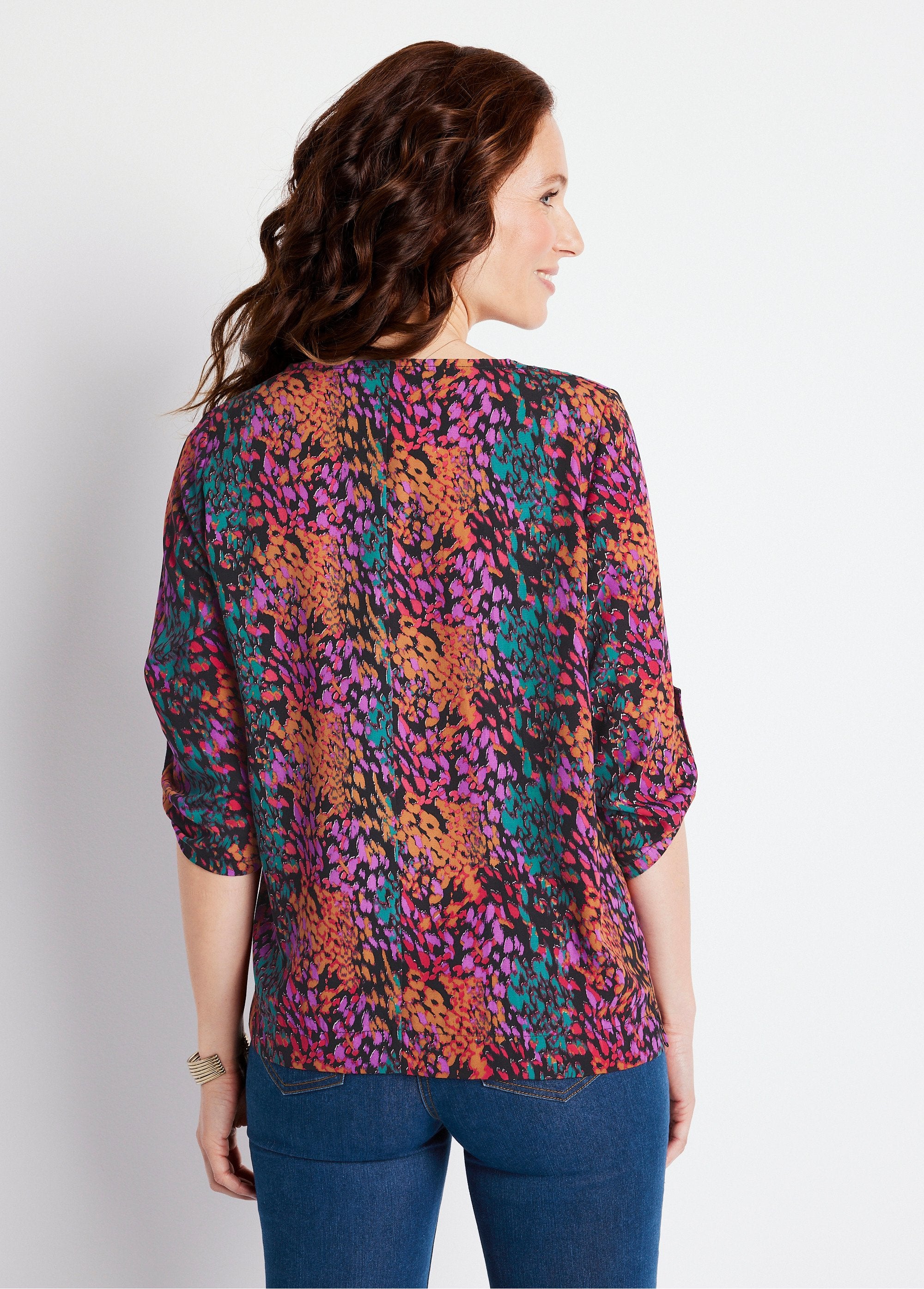 Printed_mid-length_straight_V-neck_tunic_Multicolor_Imp_DO1_slim