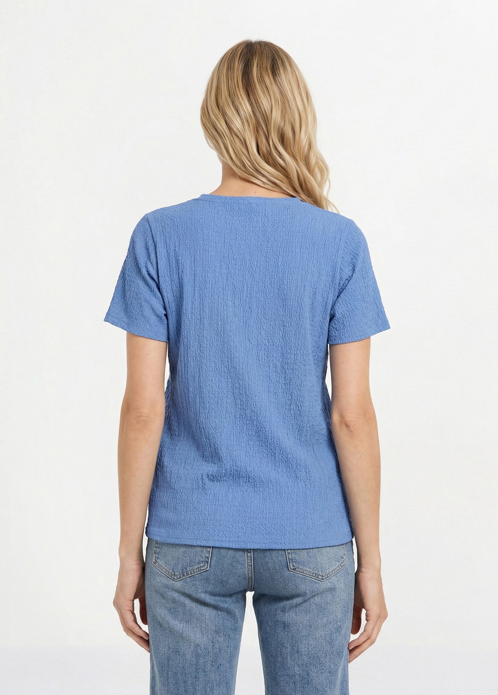 Tunique_texturée,_encolure_V_avec_galon_Bleu_demin_DO1_slim