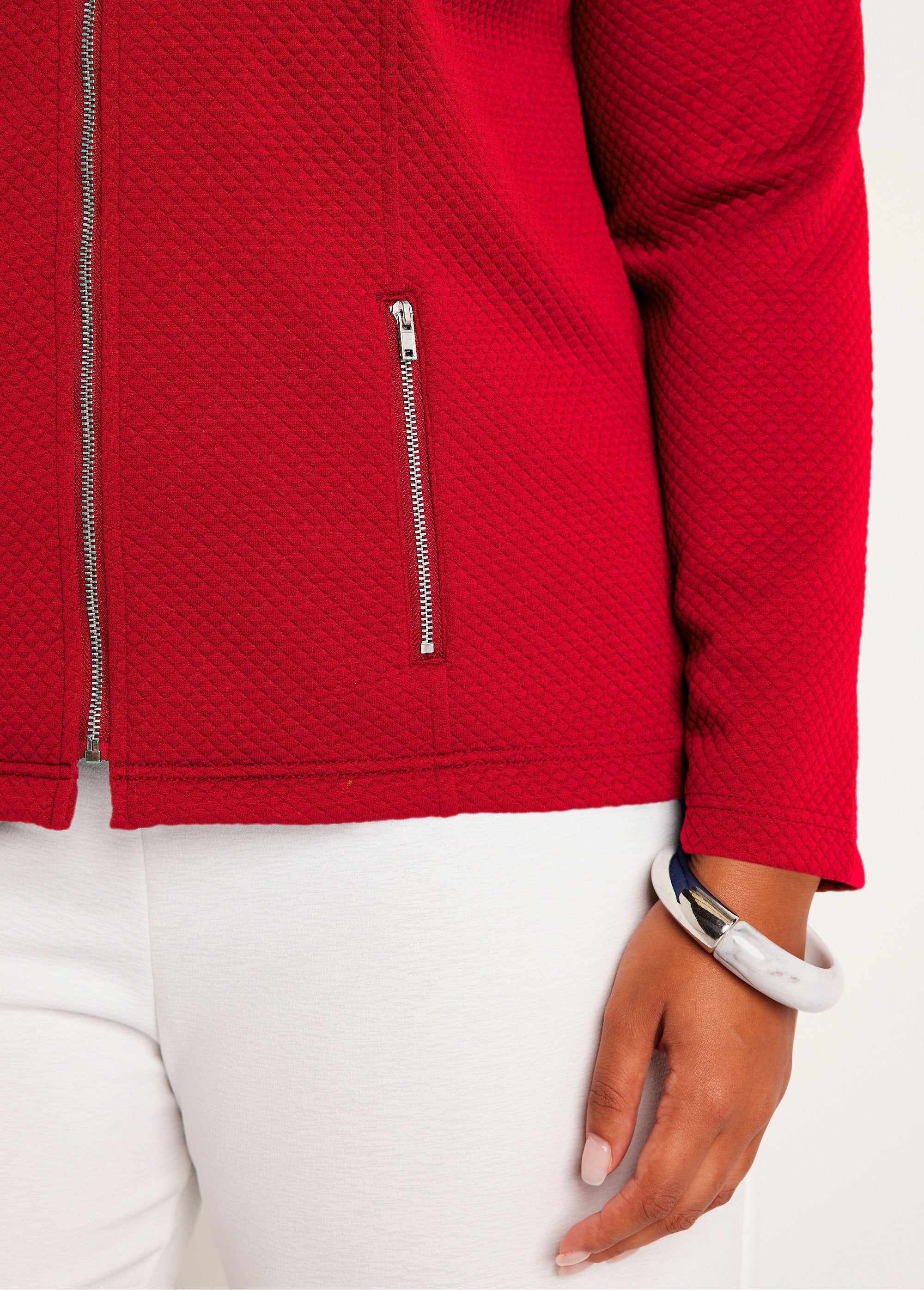 Collarless_fitted_jacket_Red_DE2_curvy