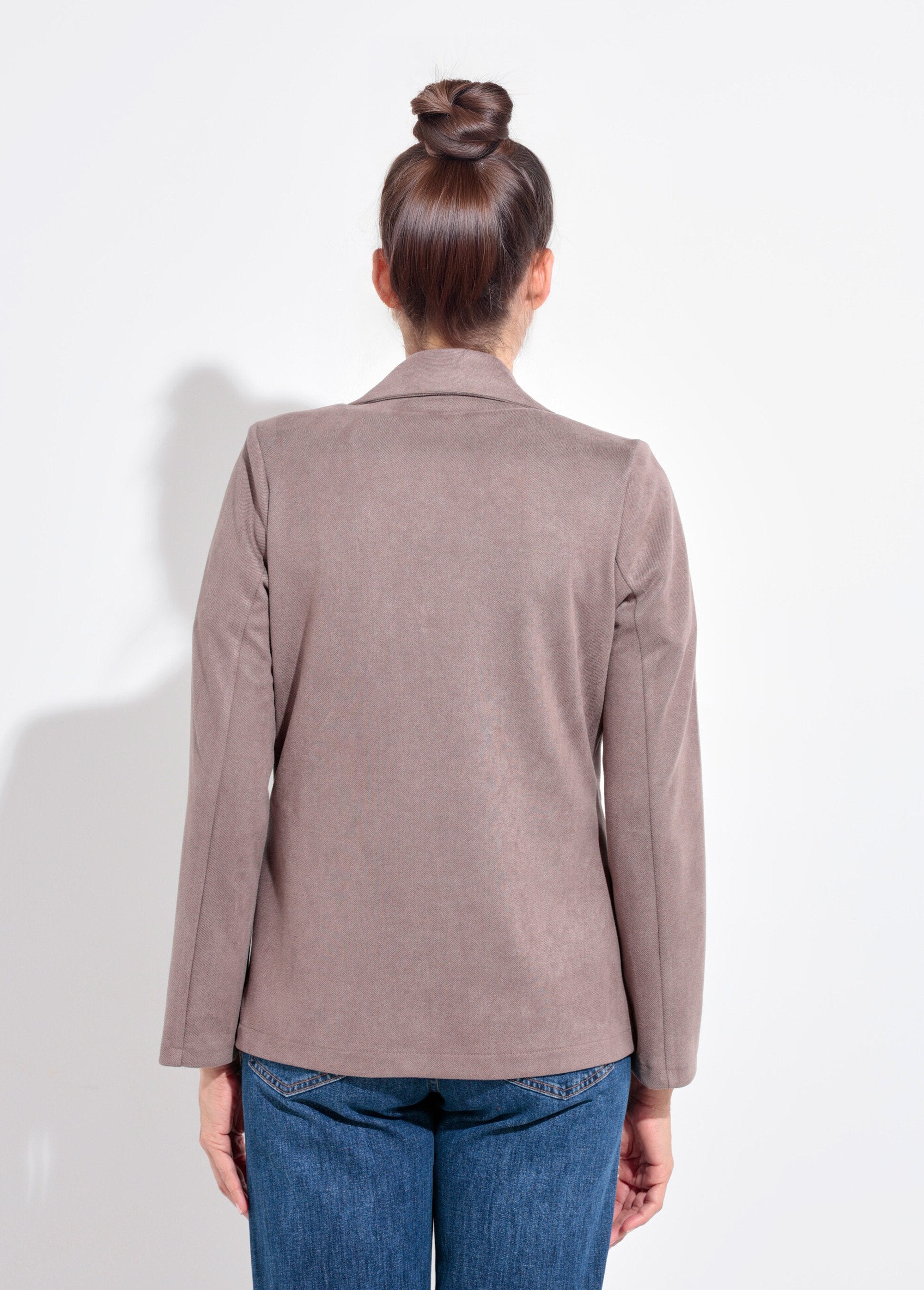 Veste_col_tailleur_1_bouton_twill_souple_Taupe_DO1_slim