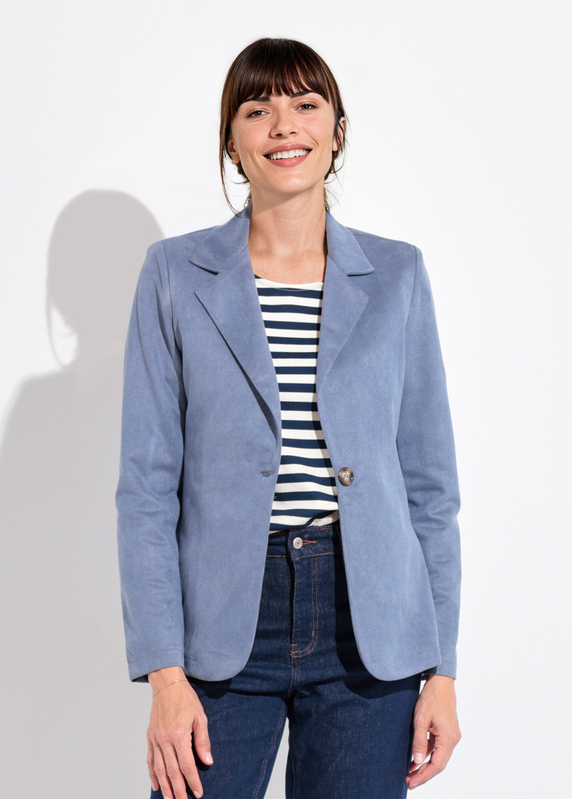 Veste_col_tailleur_1_bouton_twill_souple_Bleu_FA1_slim